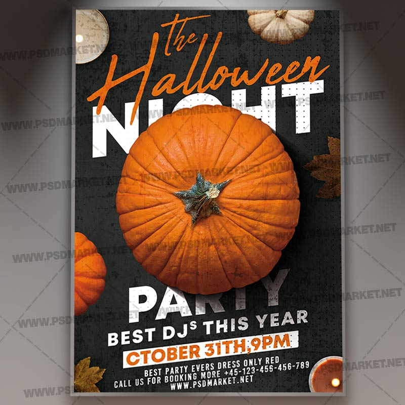 Download The Halloween Night Flyer - PSD Template