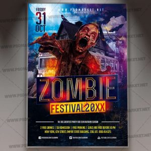 Download Zombie Festival Flyer - PSD Template