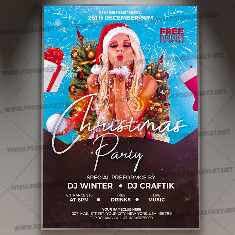 Download Christmas Party 2019 Flyer - PSD Template