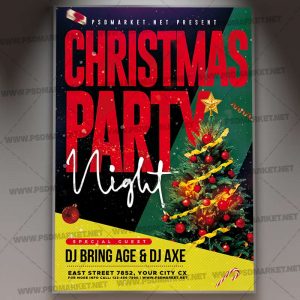 Download Christmas Party Night 2020 Flyer - PSD Template