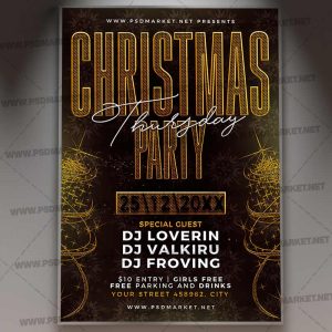 Download Christmas Party Thursday Flyer - PSD Template