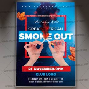 Download Great American Smoke Out Flyer - PSD Template