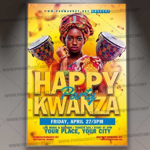 Download Happy Kwanza Flyer - PSD Template