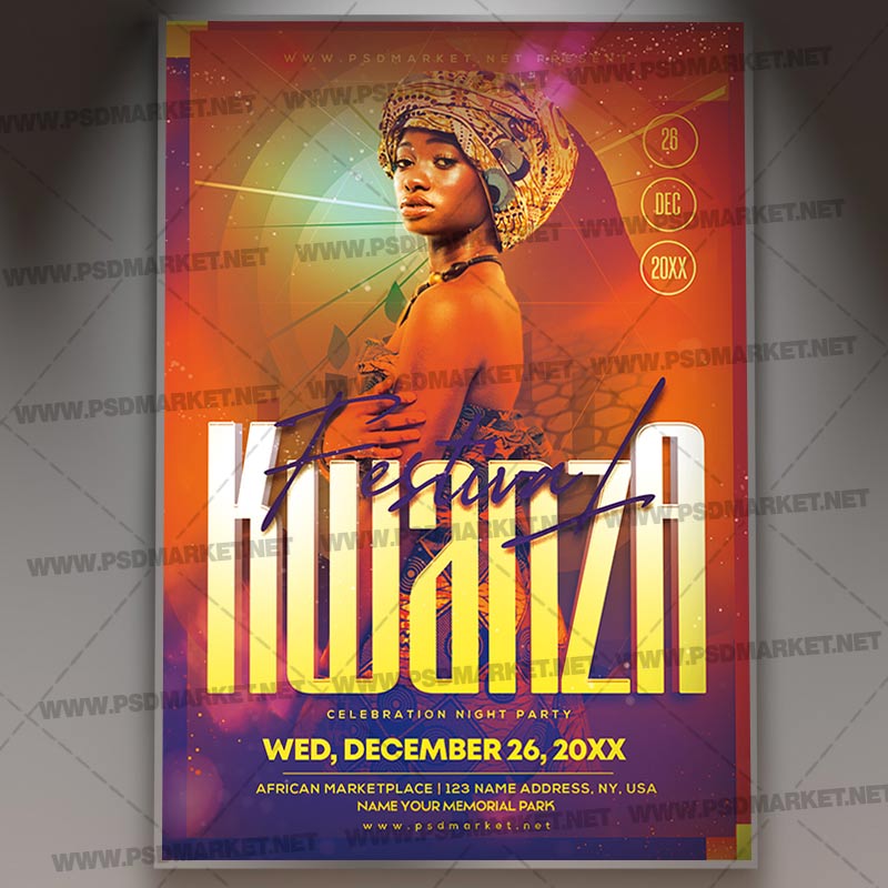 Download Kwanza Festival Flyer - PSD Template