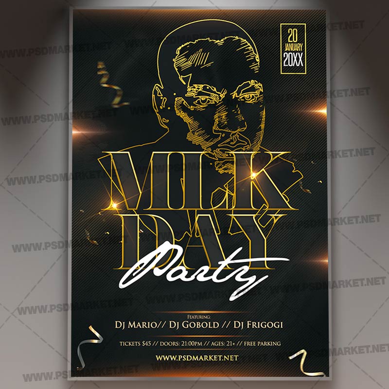 Download MLK Day Party - Flyer PSD Template