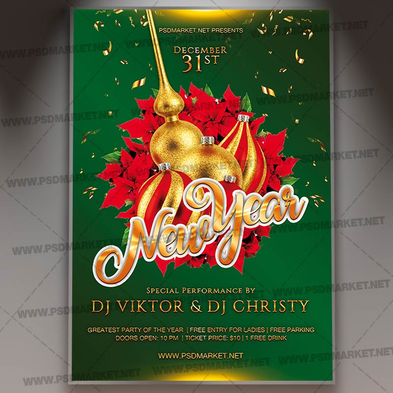 Download New Year Affair Flyer - PSD Template