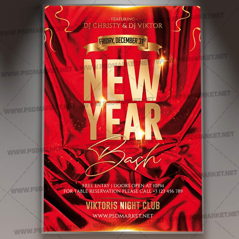 Download New Year Bash Flyer - PSD Template