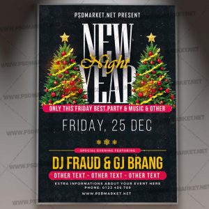 Download New Year Night 2020 Flyer - PSD Template