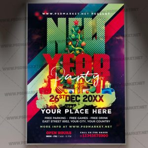 Download New Year Party 2019 Flyer - PSD Template