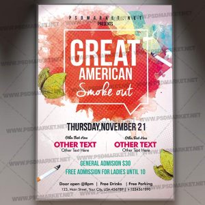 Download No Smoking Day Flyer - PSD Template