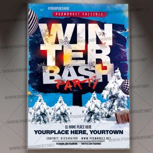Download Winter Bash Party Flyer - PSD Template