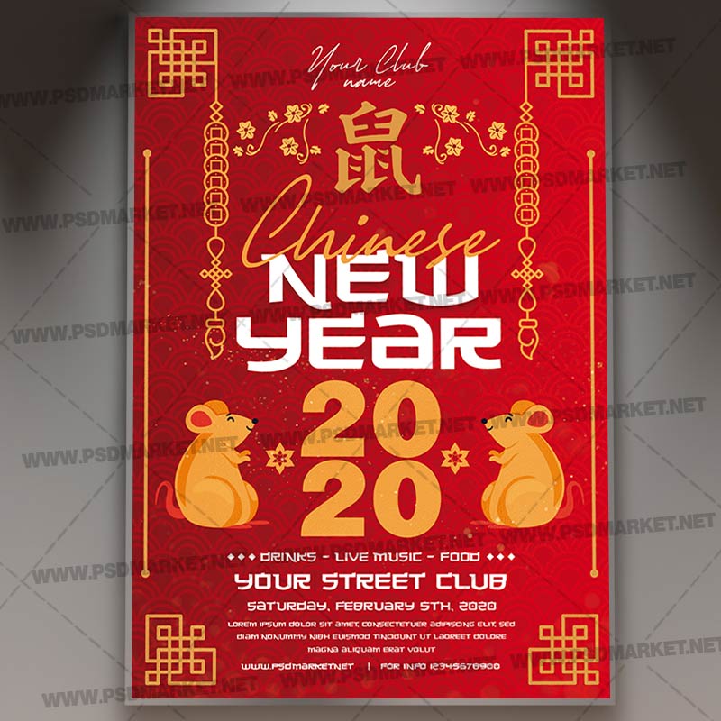 Download Chinese New Year 2020 Flyer - PSD Template