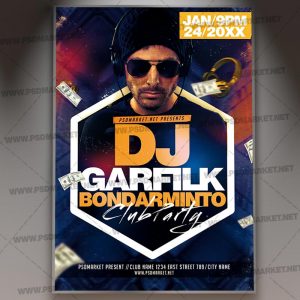 Download DJ Event Party Flyer - PSD Template