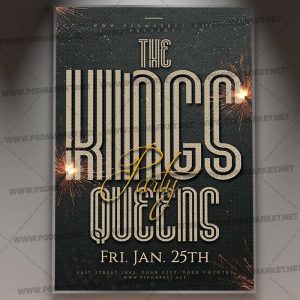 Download Kings Queens Party Flyer - PSD Template