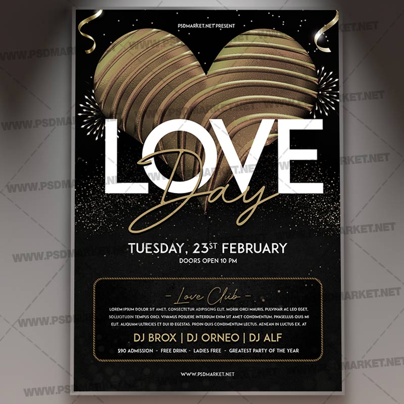 Download Love Day Event Flyer - PSD Template
