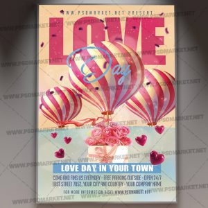 Download Love Day Party Event Flyer - PSD Template