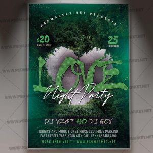 Download Love Night Party Flyer - PSD Template