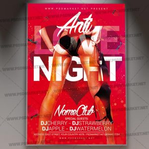 Download Anti Love Night Template - Flyer PSD