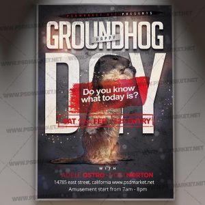 Download Groundhog Day Night - Flyer PSD Template
