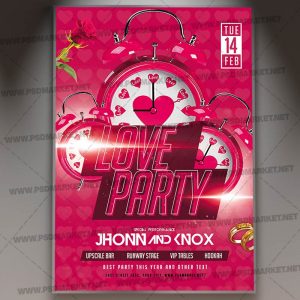 Download Happy Love Party Template - Flyer PSD