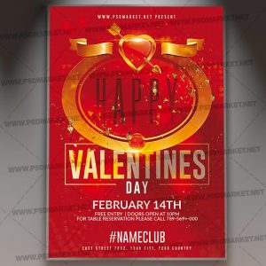 Download Happy Valentines Day Color Template - Flyer PSD