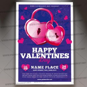 Download Happy Valentines Day Event Flyer - PSD Template