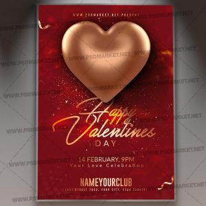 Download Happy Valentines Day Night Template - Flyer PSD