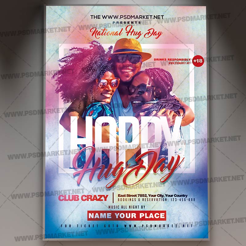 Download Hug Day Flyer - PSD Template