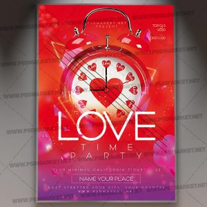 Download Love Party Time Flyer - PSD Template