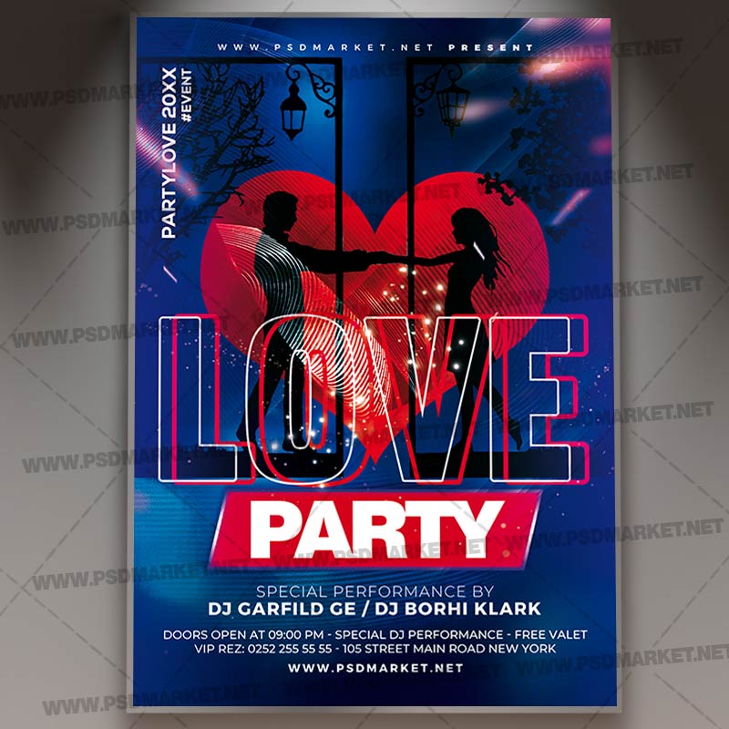 Download Love Template Flyer PSD
