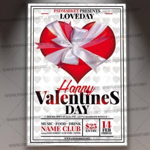 Download Minimal Valentines Day Template - Flyer PSD