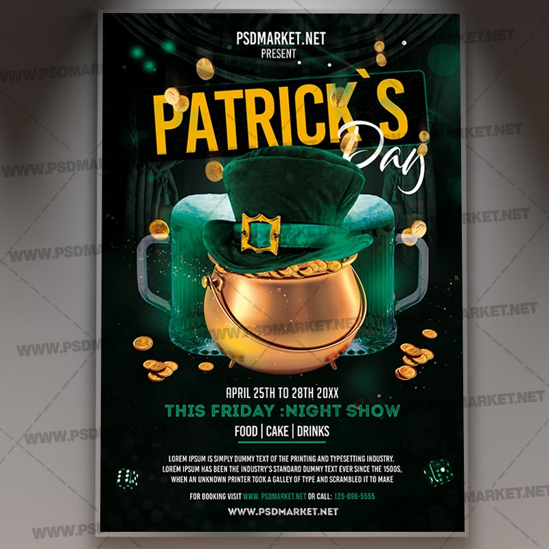 Download Patricks Event Day Flyer - PSD Template