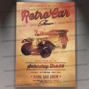 Download Retro Car Show Flyer - PSD Template