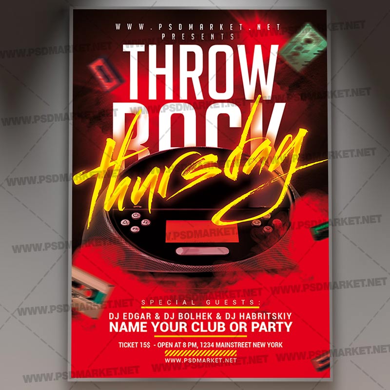 Download Throw Back Thursday Flyer - PSD Template