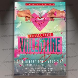 Download Valentine Love Day Flyer - PSD Template