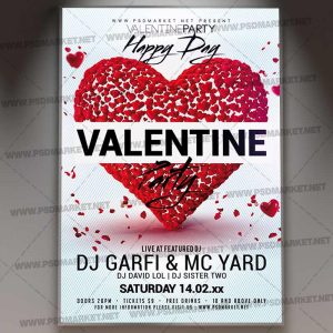 Download Valentines Party Template - Flyer PSD