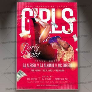 Download Girls Party Night Template - Flyer PSD