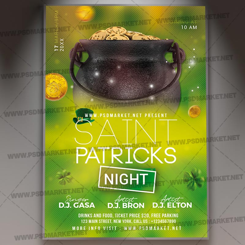 Download Saint Patricks Night Event Template - Flyer PSD