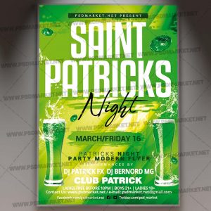 Download Saint Patricks Night Party Template - Flyer PSD