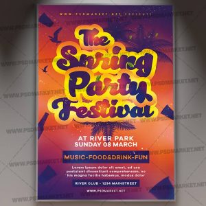 Download Spring Party Festival Template - Flyer PSD