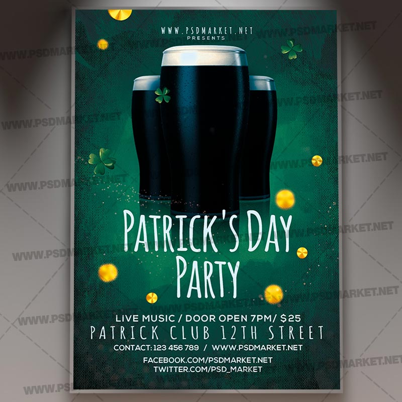 Download St Patricks Club Party Template - Flyer PSD