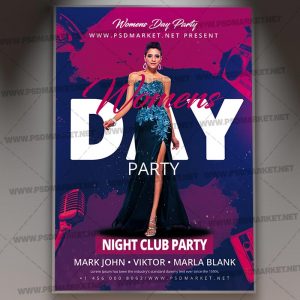 Download Womens Day Party Night Template - Flyer PSD