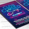 Download Club Closed Template - Flyer PSD-2
