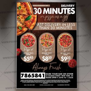 Download Delivery Pizza Template - Flyer PSD