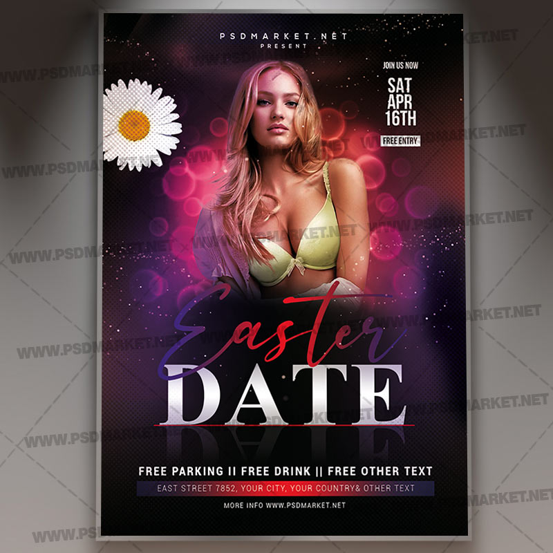 Download Easter Date Template - Flyer PSD