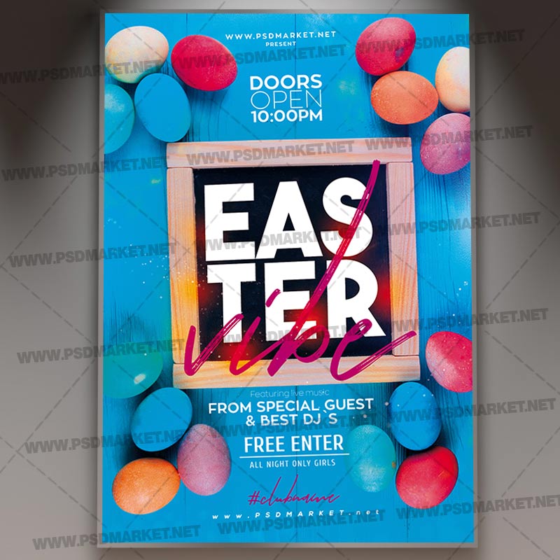 Download Easter Vibe Template - Flyer PSD
