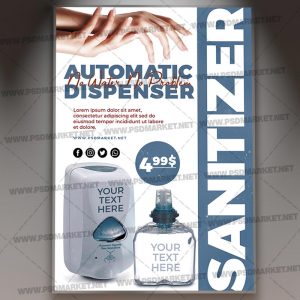 Download Sanitizer Dispenser Template - Flyer PSD