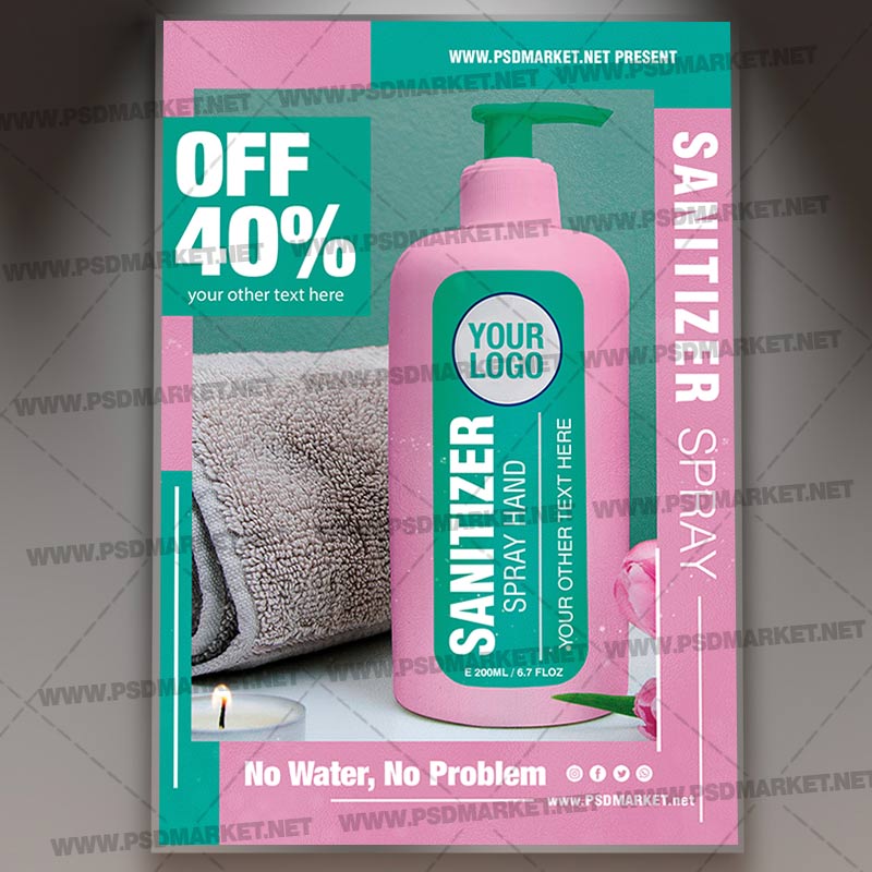 Download Sanitizer Spray Template - Flyer PSD