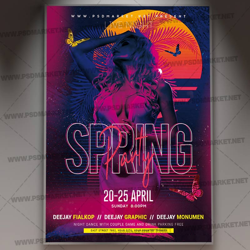 Download Spring Party Event Template - Flyer PSD