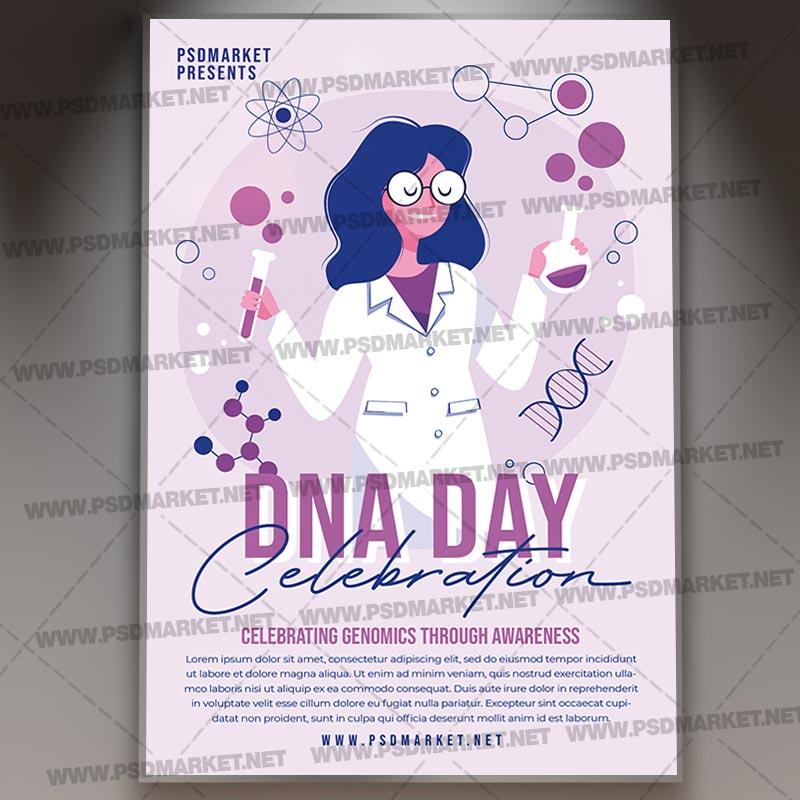 Download Dna Day Celebration Template - Flyer PSD